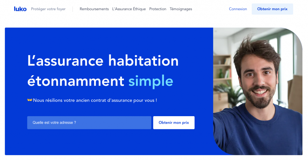luko insurance website home page screenshot